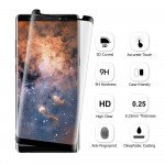 Wholesale 3D Tempered Glass Full Screen Protector with Working Adhesive In Screen Finger Scanner for Samsung Galaxy Note 8 / Note 9 (Glass Black)